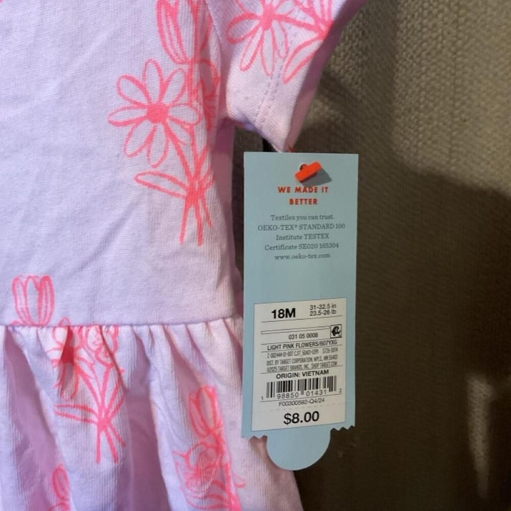 Cat-jack Girl's Pink Floral Dress - Picture 2 of 6